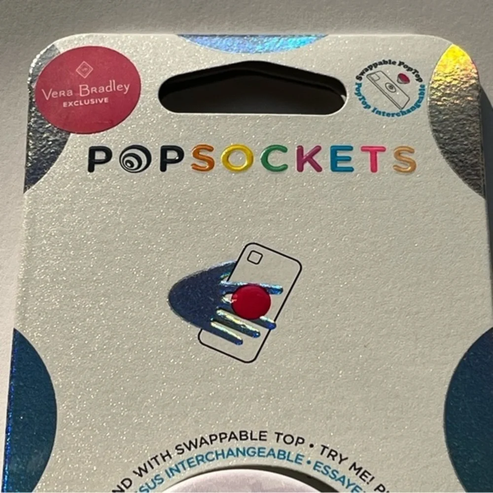 PopSocket PopGrip Vera Bradley Lavender‎ Butterflies New